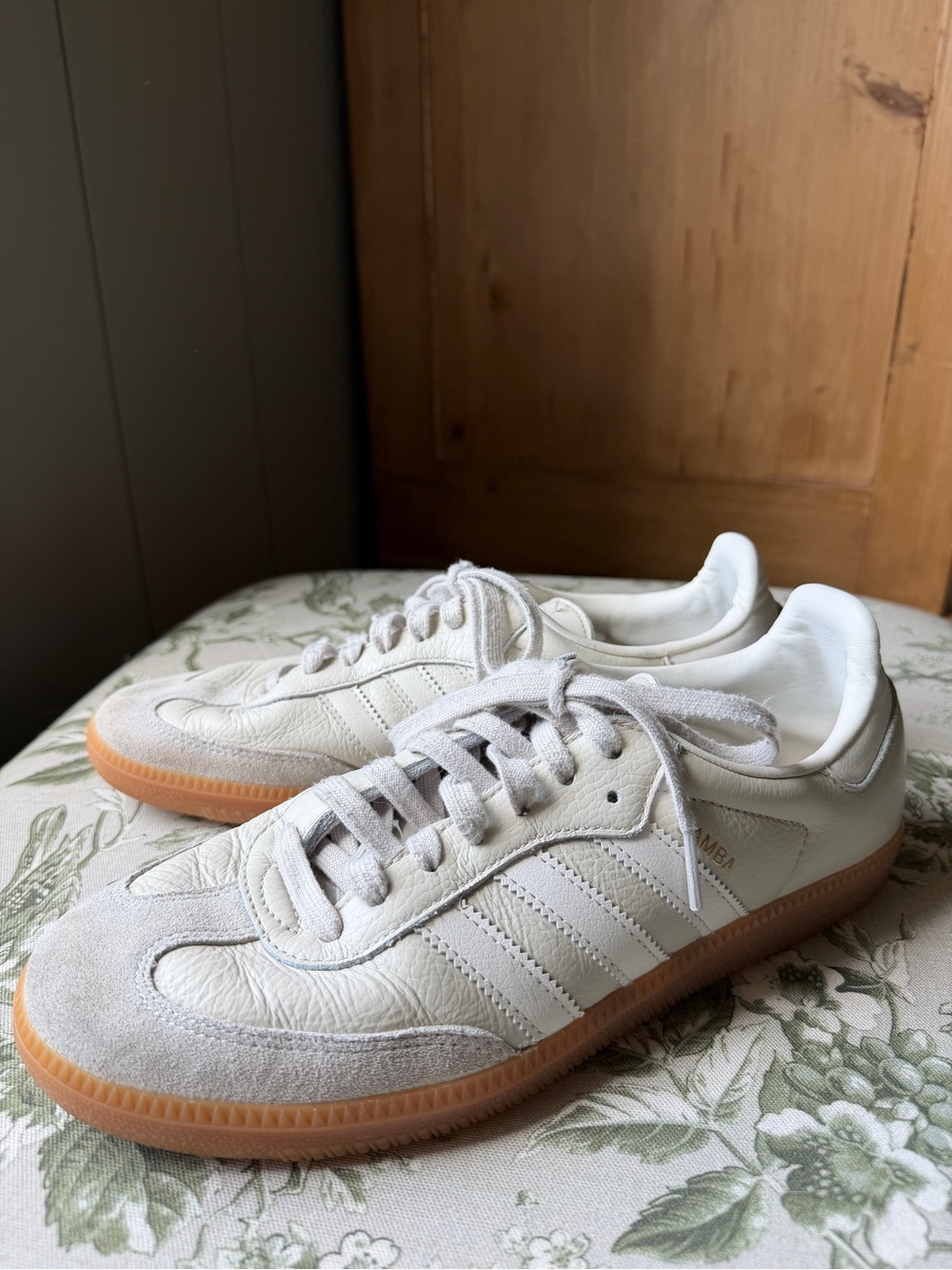 Adidas Samba OG Beige Leather Sneakers Gum Sole | Classic Minimal